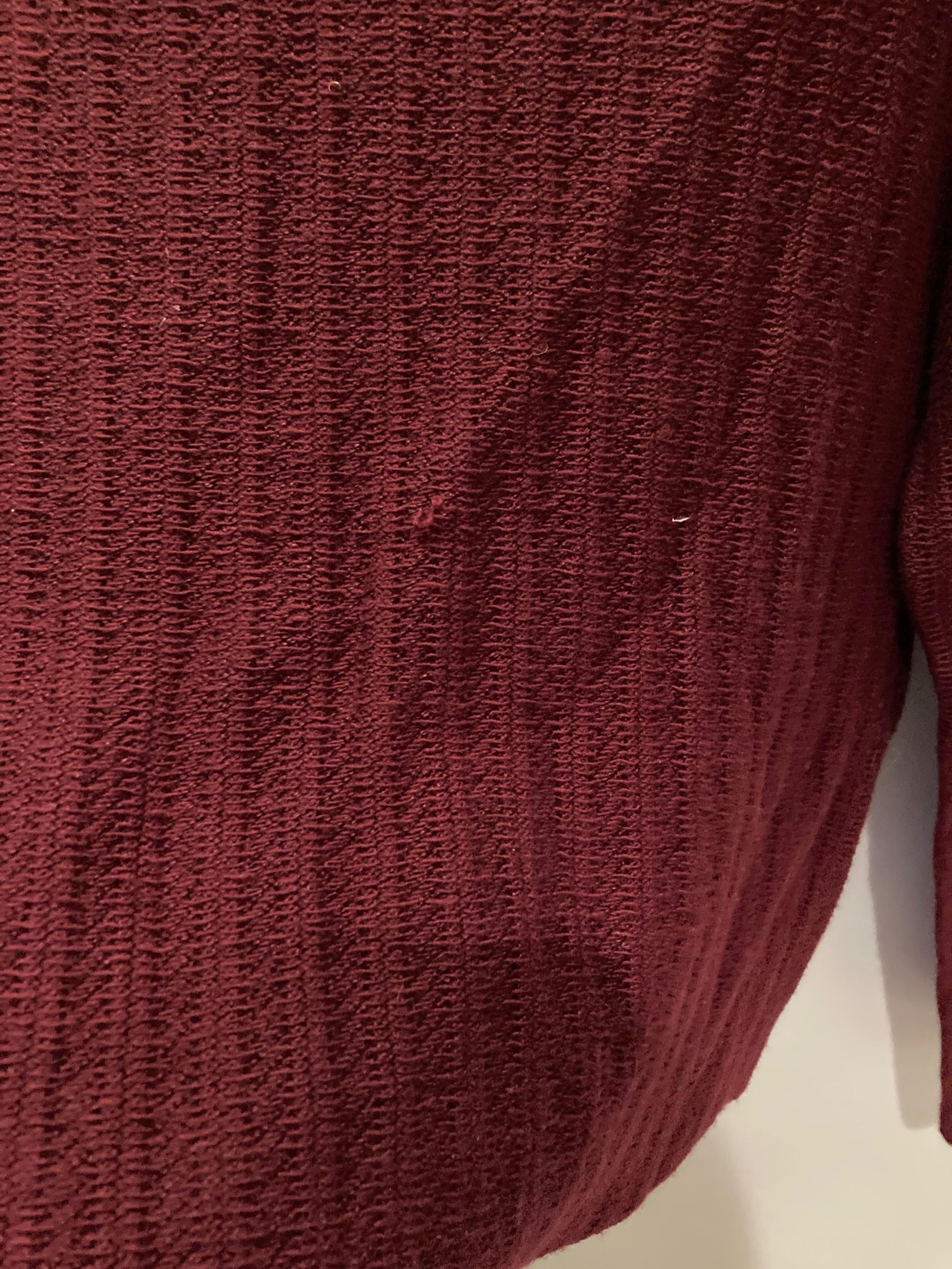 Burgundy Wool Knit Jumper