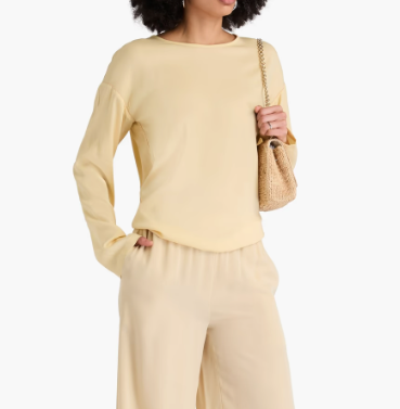 Fabiana Filippi Sablé Bead-Embellished Stretch-Crepe Top