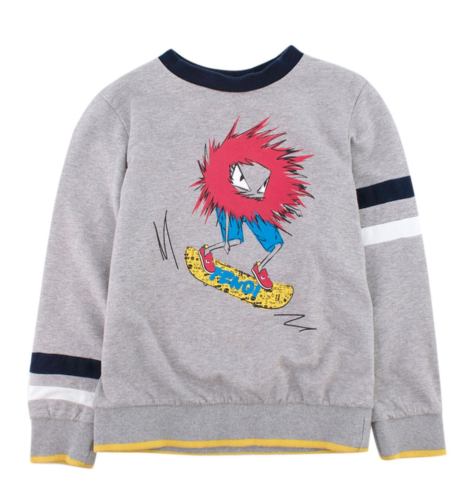 Fendi Kids 5Y Grey Monster Sweatshirt
