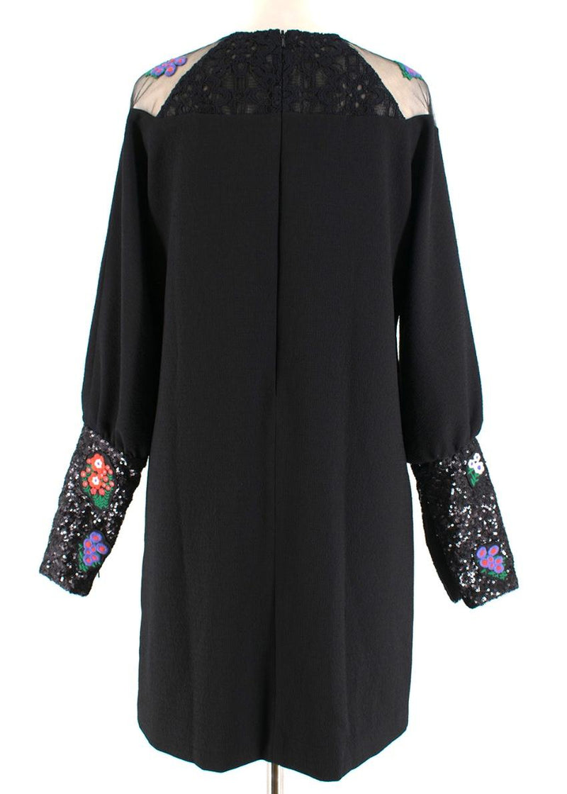 Zayan The Label Juno Black Embellished Sequin Dress