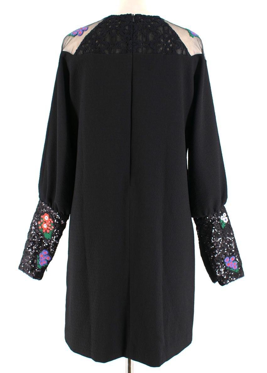Zayan The Label Juno Black Embellished Sequin Dress