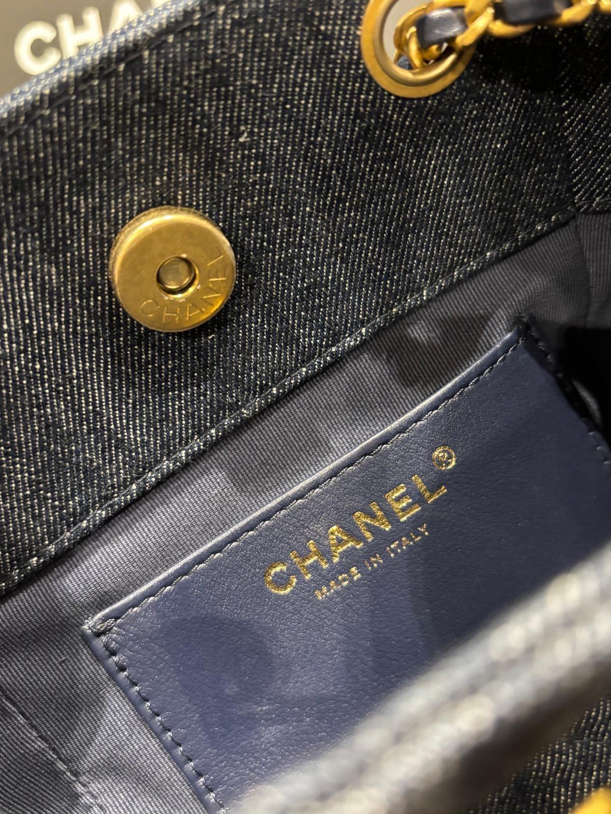 Chanel Blue Denim Backpack