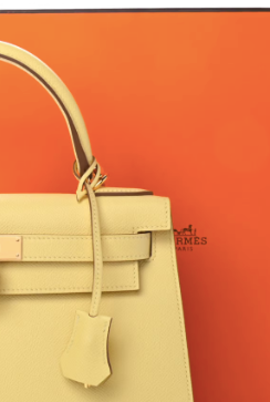 Hermès Kelly 28 Epsom Sellier Jaune Poussin