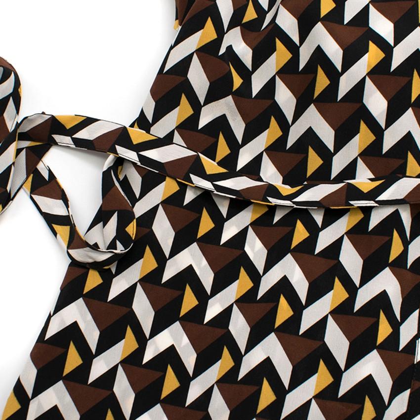 Max & Moi Geometric Print Silk Dress