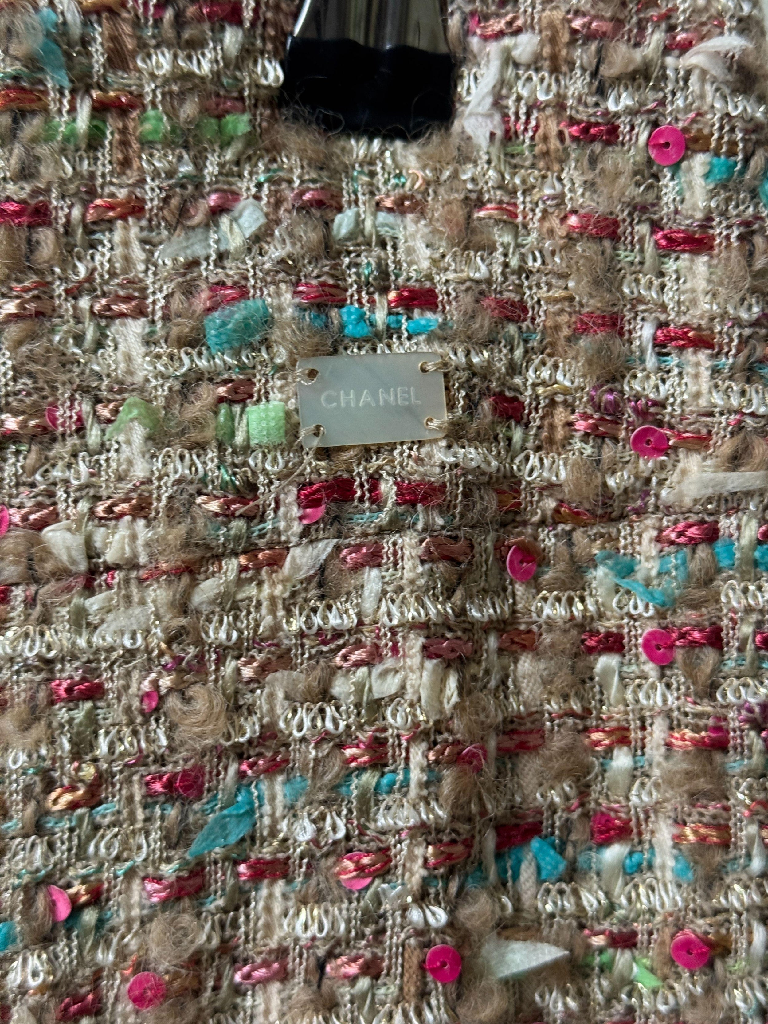 Chanel Karl Lagerfeld 2005 Multi Colour Tweed Skirt