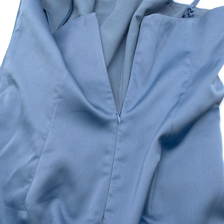 Keepsake Light Blue Satin Ruffled Mini Dress