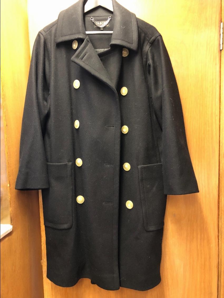 Jaegar Black Wool Double Breasted Coat