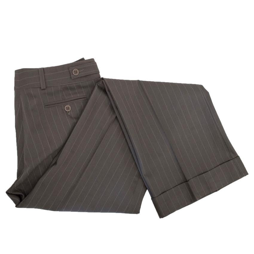 Joseph Brown Pinstripe Suit Trousers