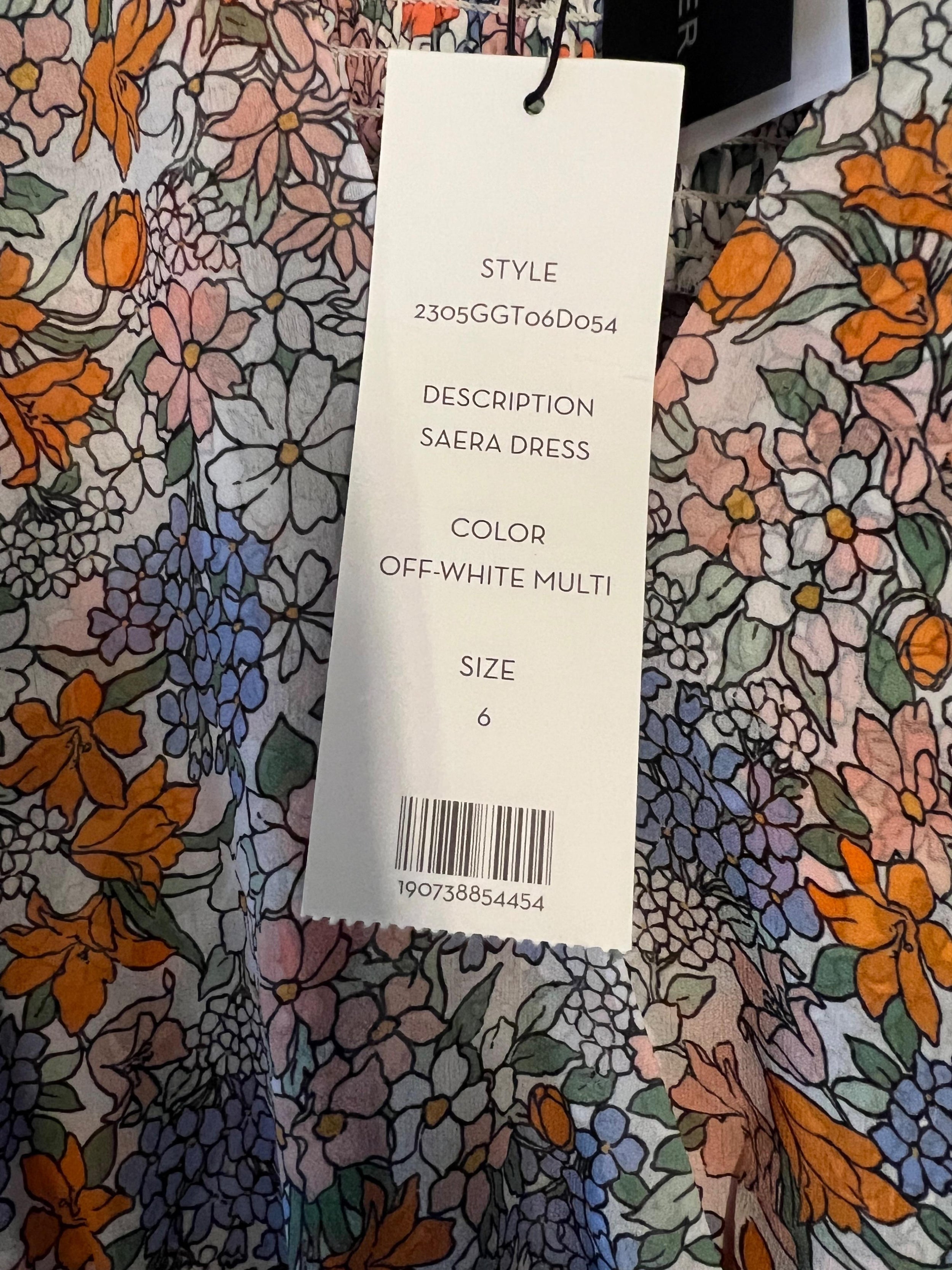 Veronica Beard Floral Saera Smocked Mini Dress