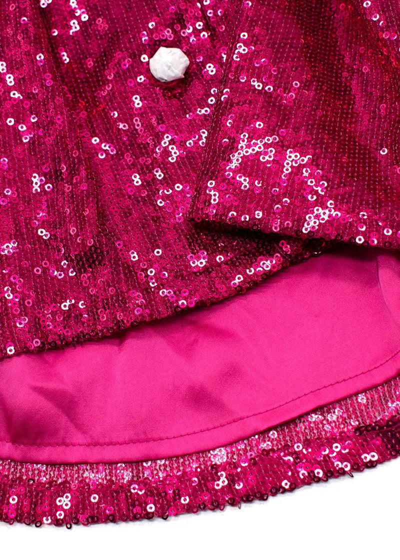 Nadine Merabi Hot Pink Sequin Shirt and Trouser Set