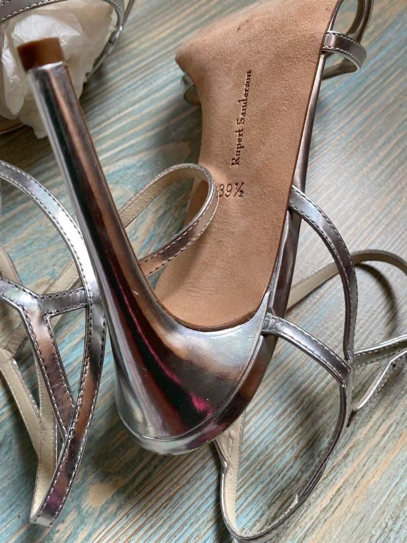 Rupert Sanderson Flare Gold Sandals
