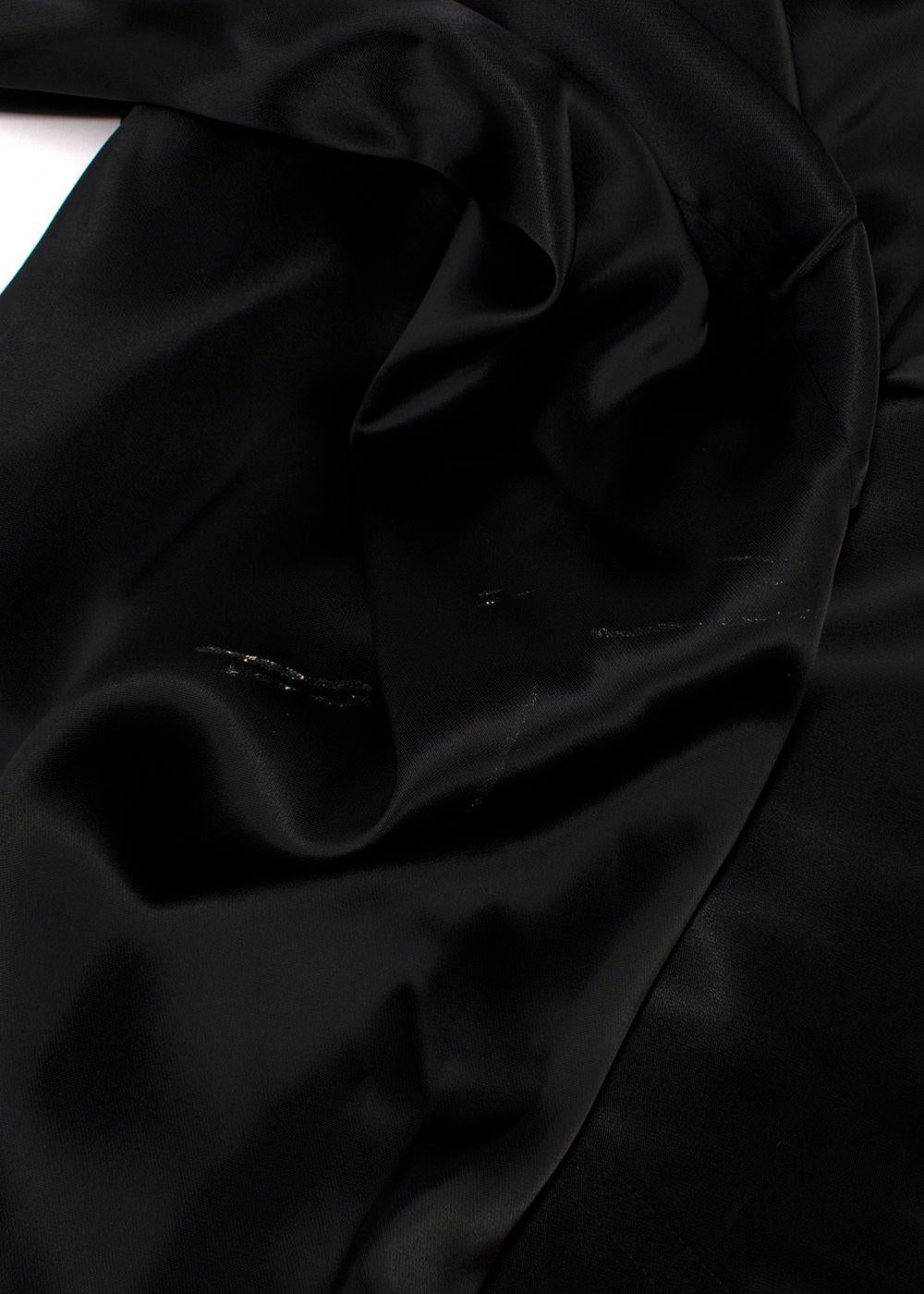 Catherine Quinn Black Silk Ruched Dress