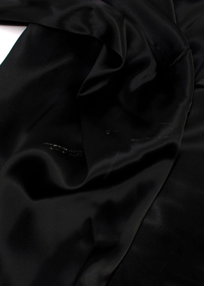 Catherine Quinn Black Silk Ruched Dress