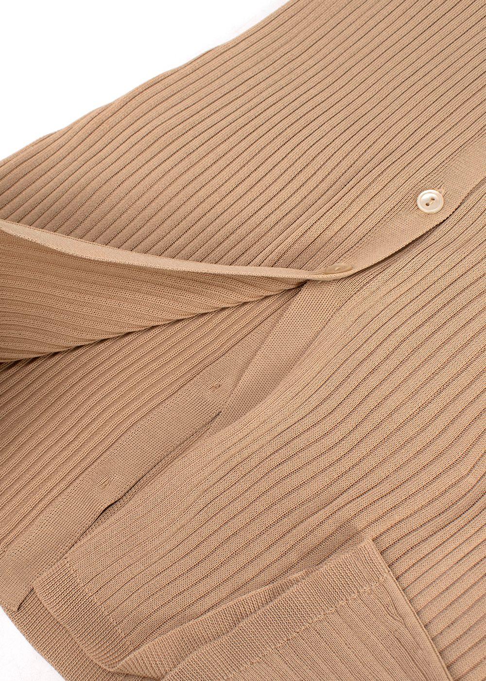 Aya Muse Beige Ribbed Tank Top