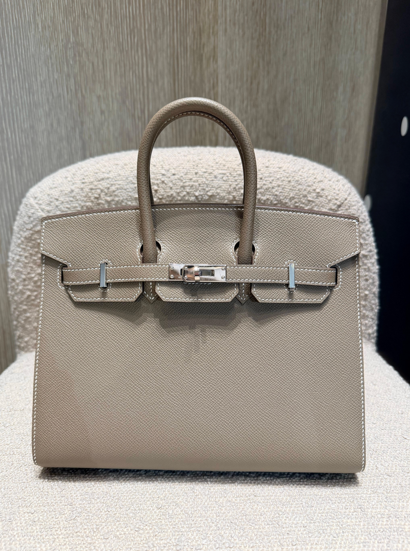 Hermes Birkin 25 Etoupe Epsom Sellier PHW