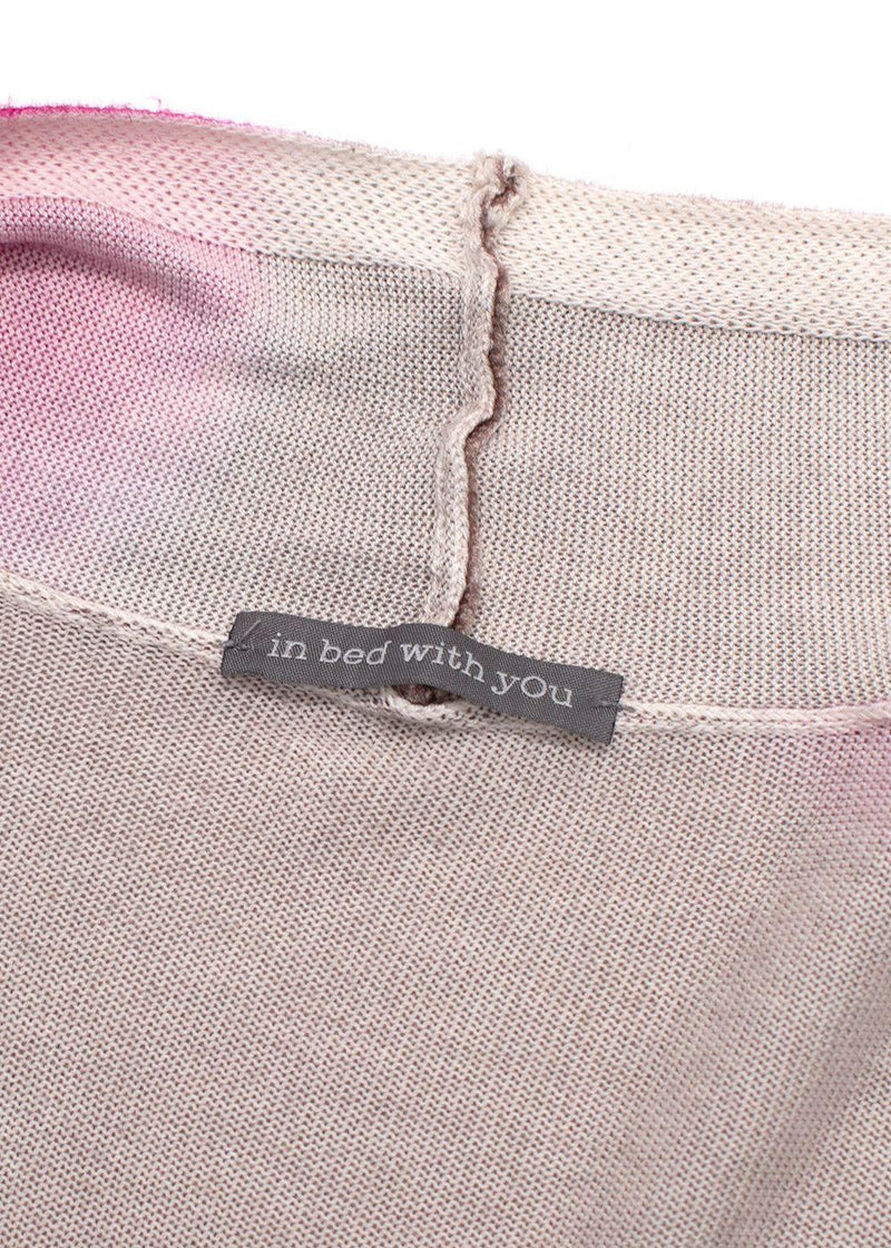 In Bed With You Pink Printed  Longline Cardigan