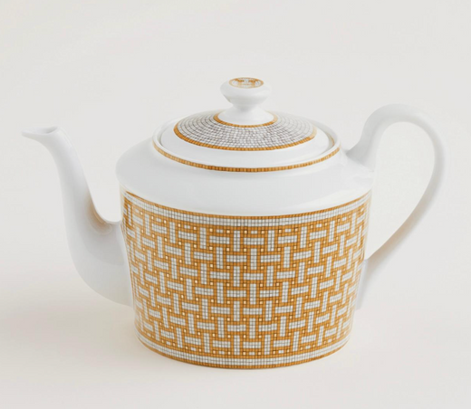 Hermes Mosaique Au 24 Gold Teapot