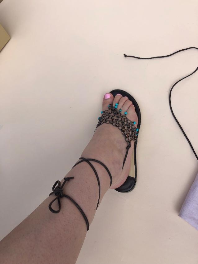Jimmy Choo beaded mesh lace-up sandals