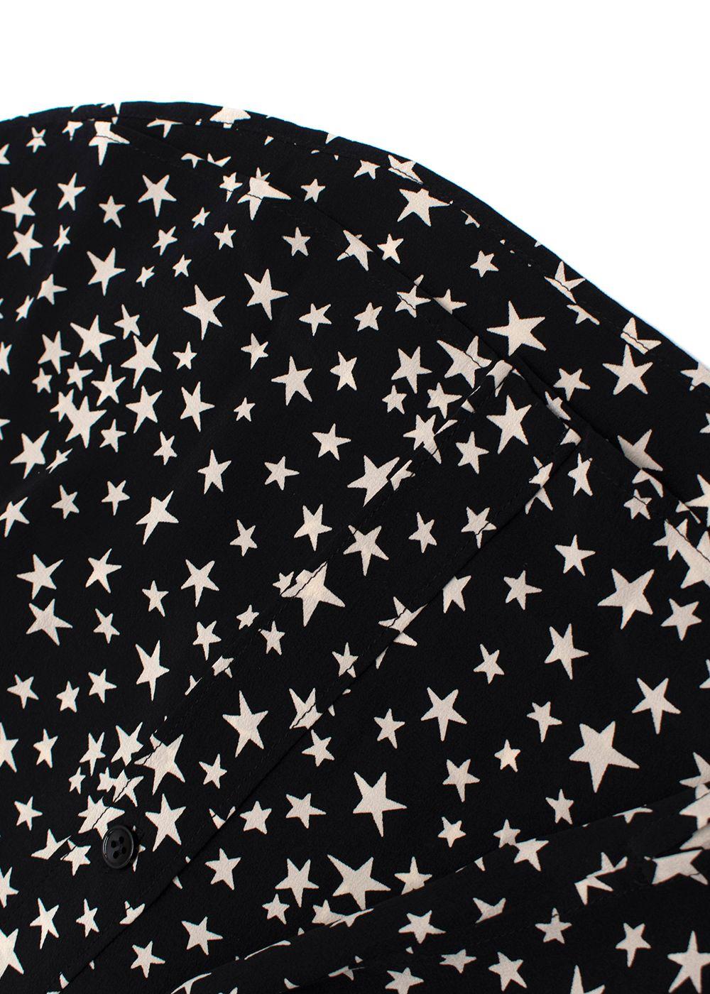 Saint Laurent Black and White Star Blouse