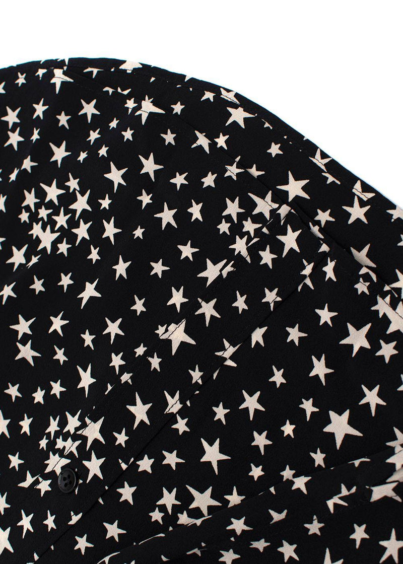 Saint Laurent Black and White Star Blouse