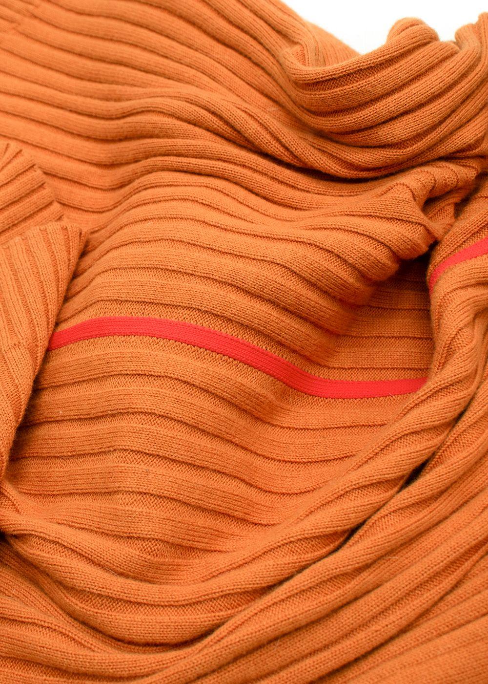 Escada Pumpkin Orange Knit Cardigan