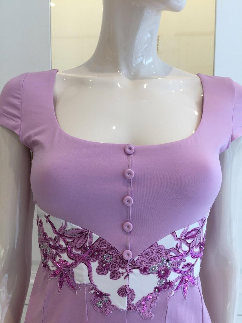 Cotton Club Lavender Square Neck Top