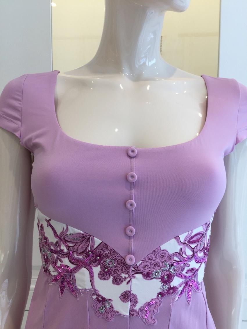 Cotton Club Lavender Square Neck Top