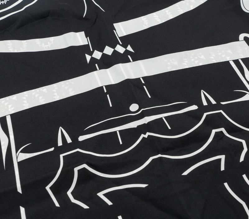 Hermes Black And White Belted Silk Dress Tunic