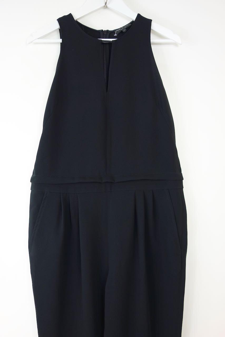 Black crepe keyhole jumpsuit
