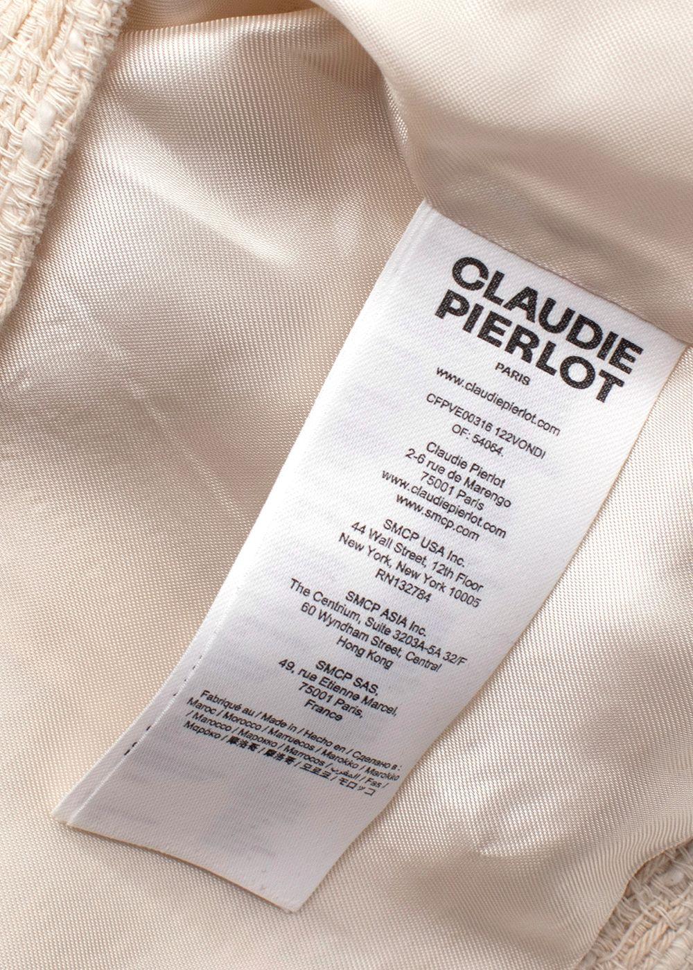 Claudie Pierlot Cream Tweed Jacket