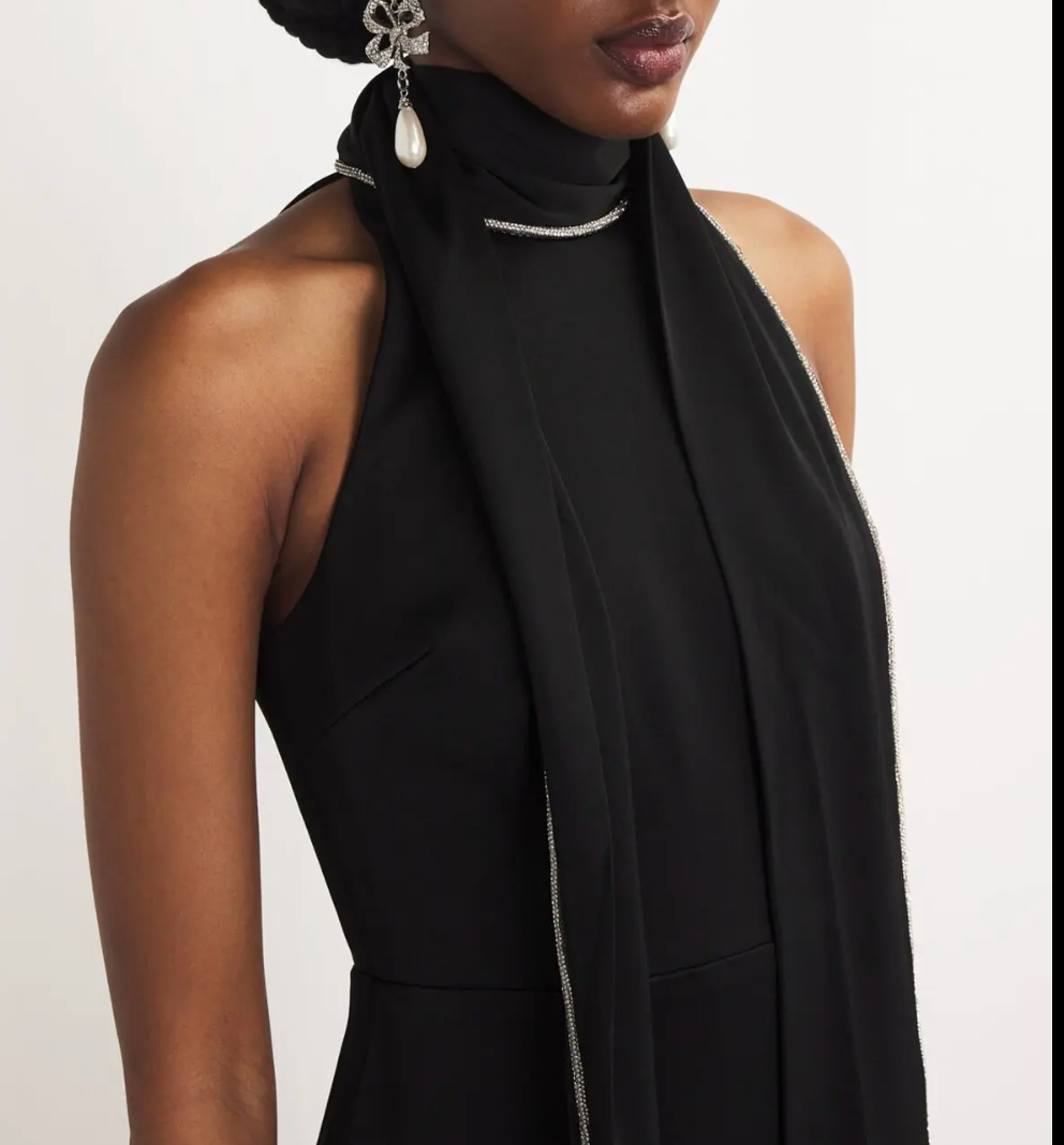 Alex Perry Embellished Scarf Mini Dress