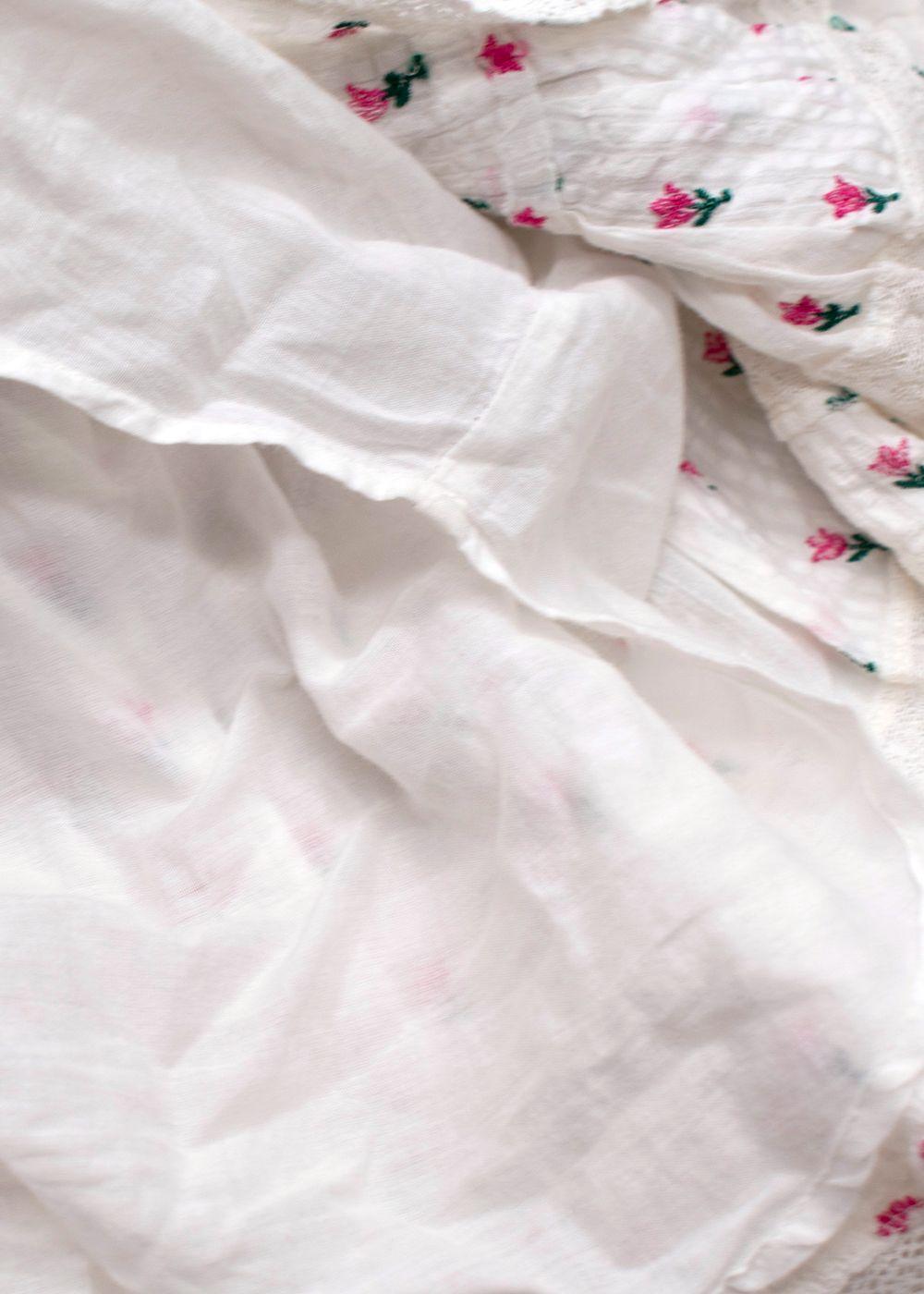 Love Shack Fancy White Floral Print Marissa Dress