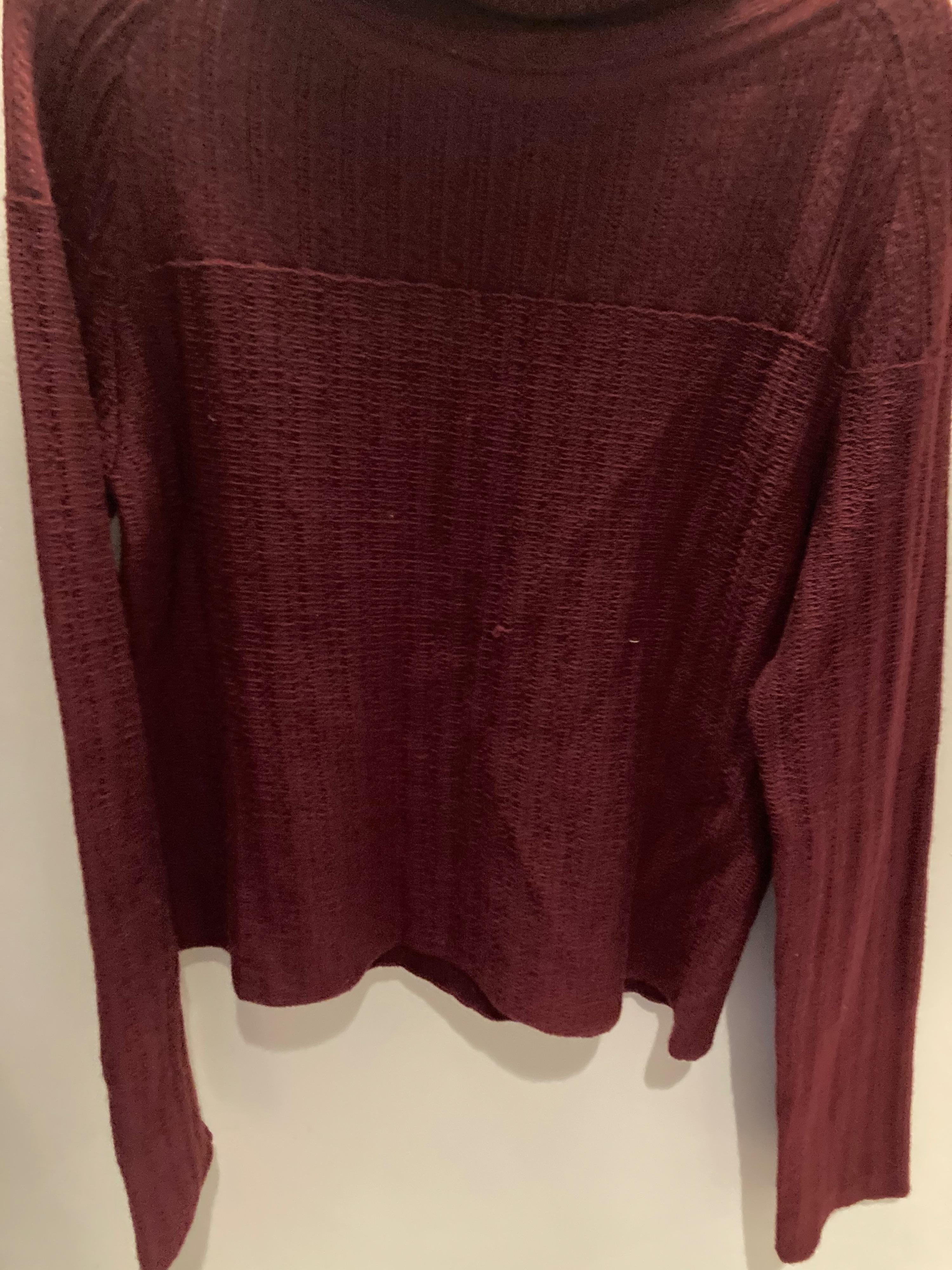 Burgundy Wool Knit Jumper