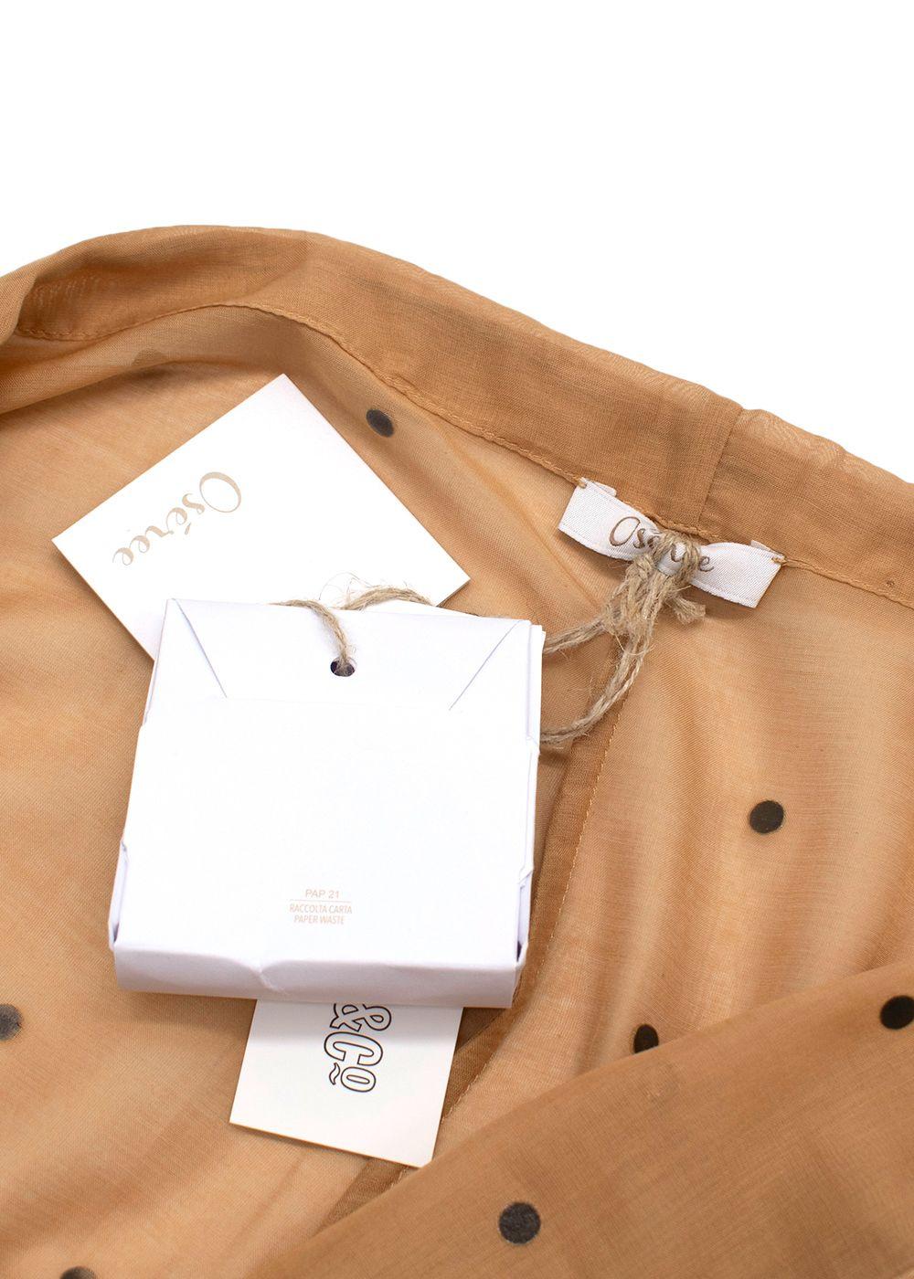 Oseree Golden Beige Cotton/Silk SS24 Gem Pants