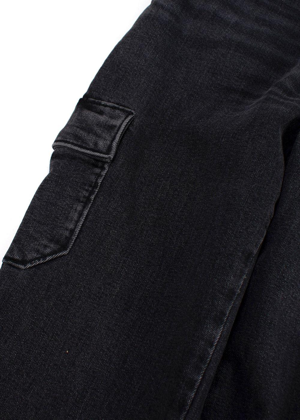 Paige Grey Dion High Rise Flared Cargo Jeans