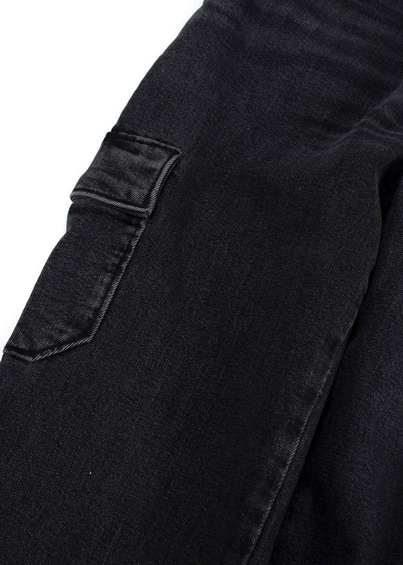 Paige Grey Dion High Rise Flared Cargo Jeans