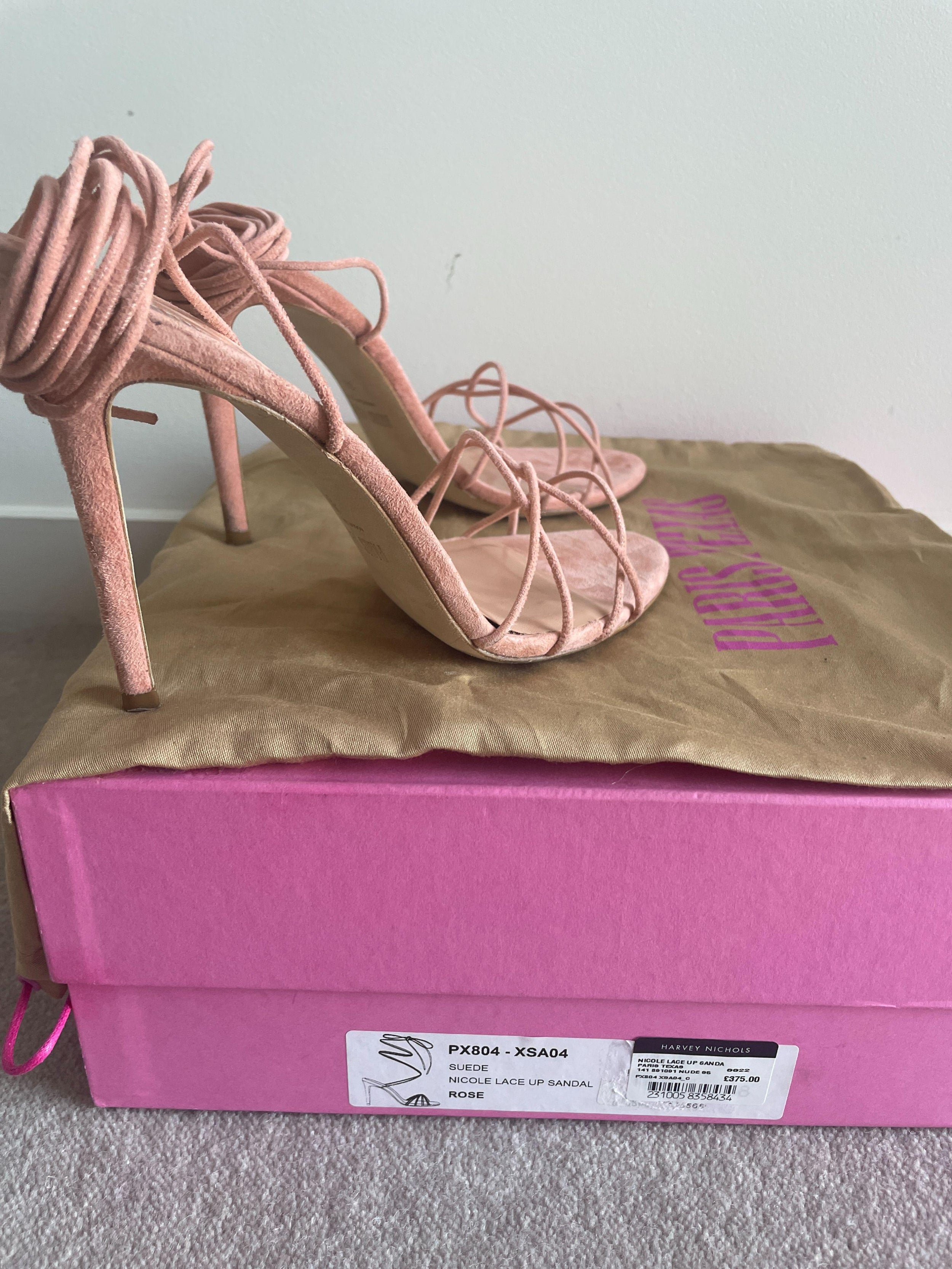 Paris Texas Pink Suede Nicole Sandals