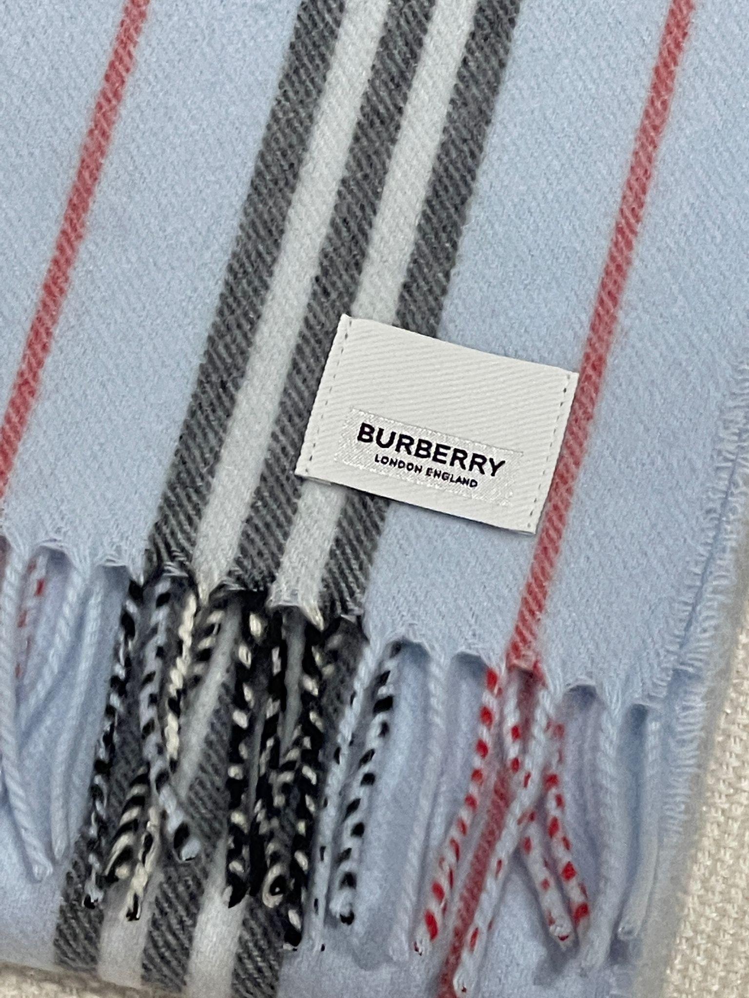 Blue Wool & Cashmere Scarf