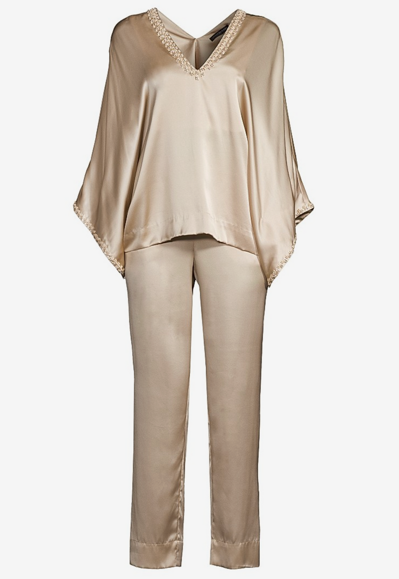 Natori Key Essentials Silk Two-Piece Pajama Set