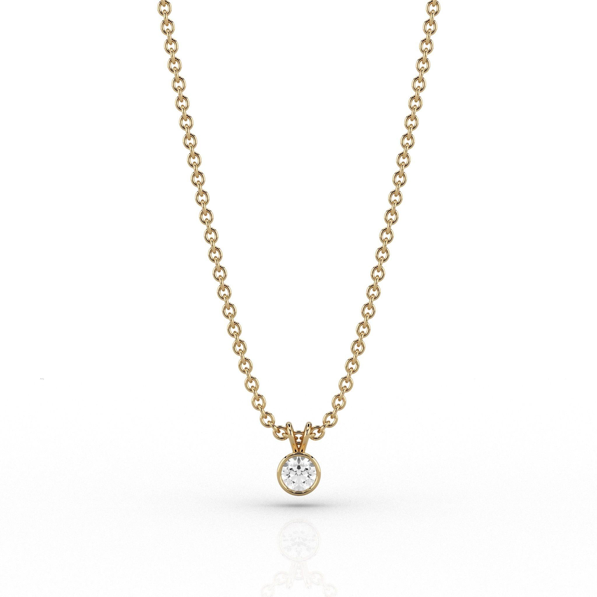 Skydiamond Rae 0.1ct Pendant in 9ct Yellow Gold
