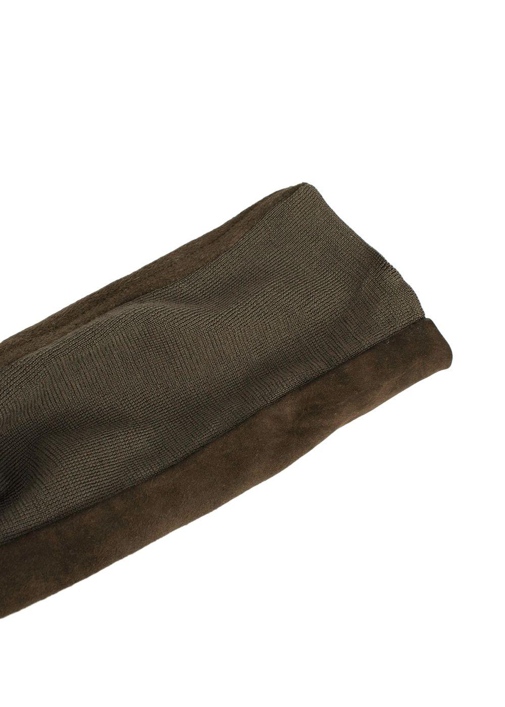 Rick Owens Khaki Suede Zip Jacket