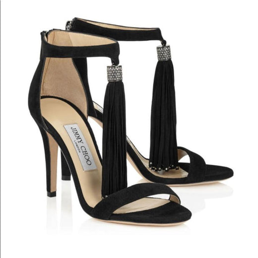 Jimmy Choo Viola crystal-embellished suede sandals