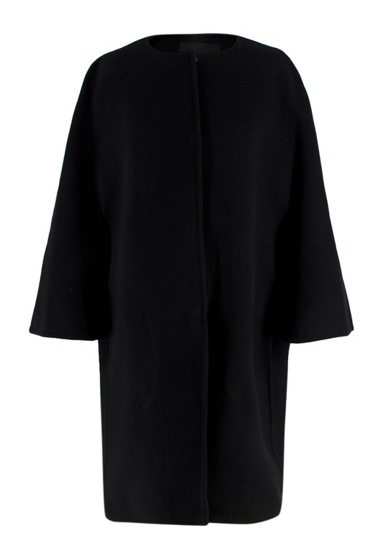 Ermarnno Scervino Black Wool Coat