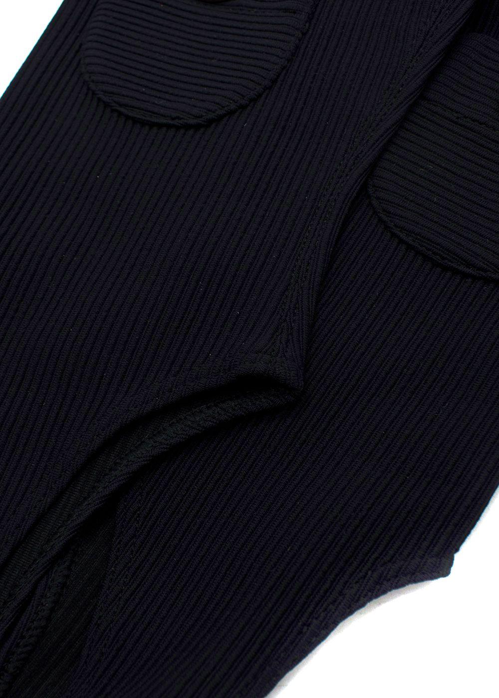 Chanel Navy Ribbed Stirrup Socks