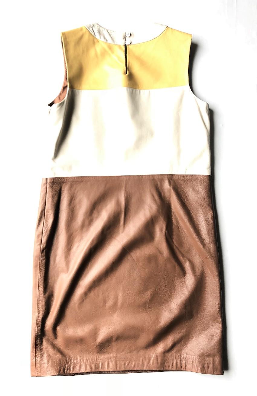 Raoul colorblock leather dress