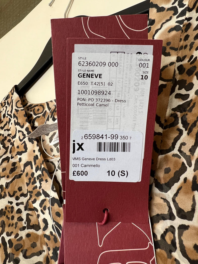 Geneve Leopard Silk Dress