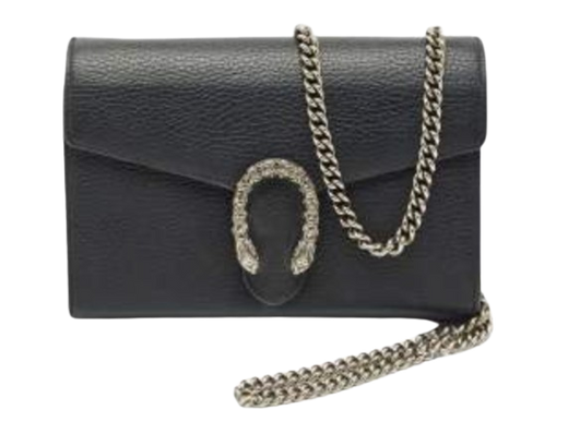 Gucci Black Leather Dionysus Crossbody Bag