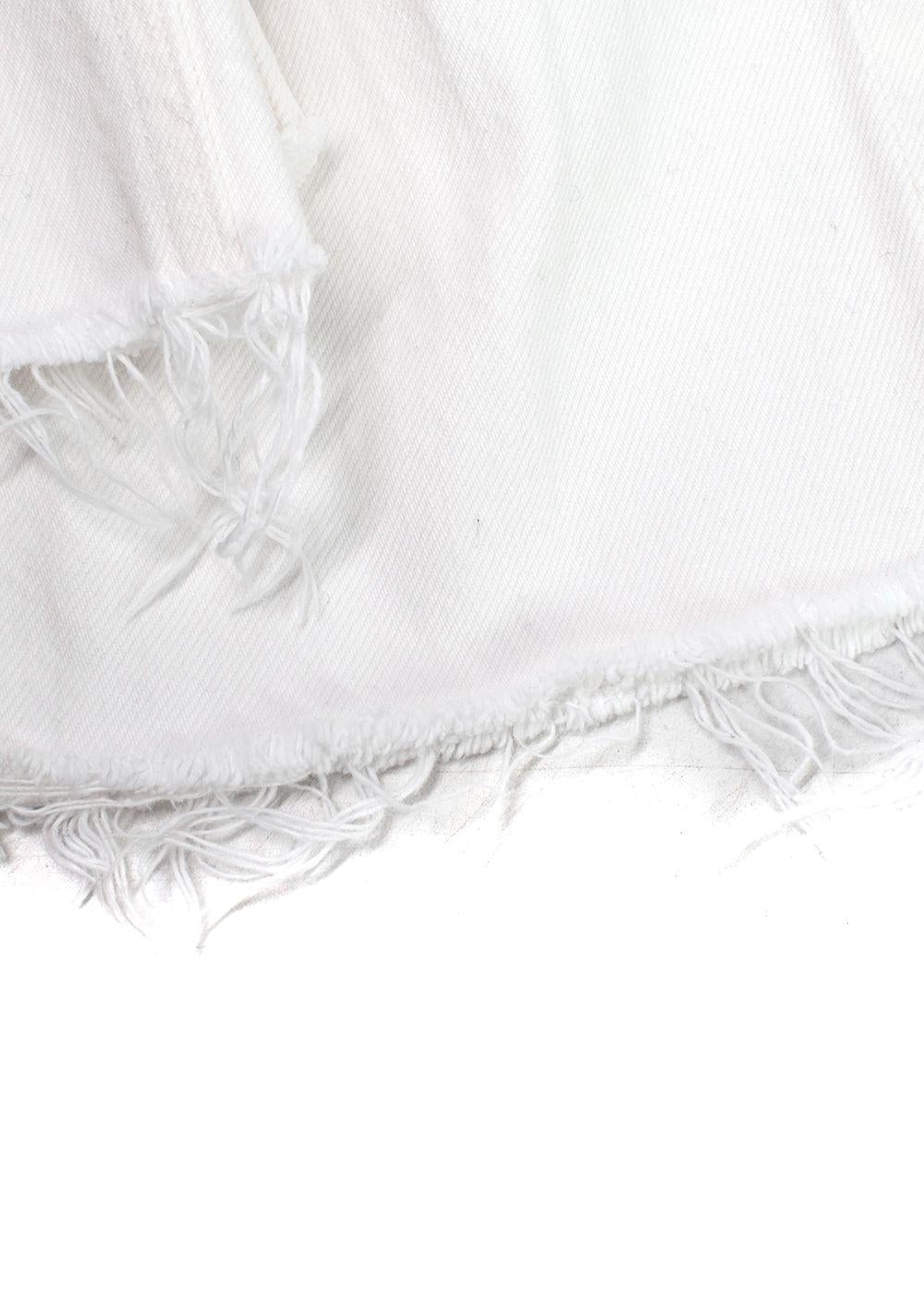 Agolde White Mid Rise Straight Leg Jeans
