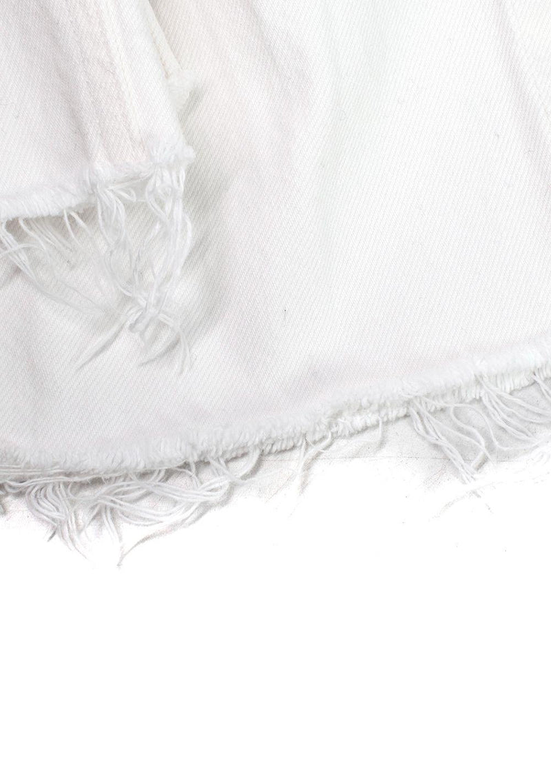 Agolde White Mid Rise Straight Leg Jeans