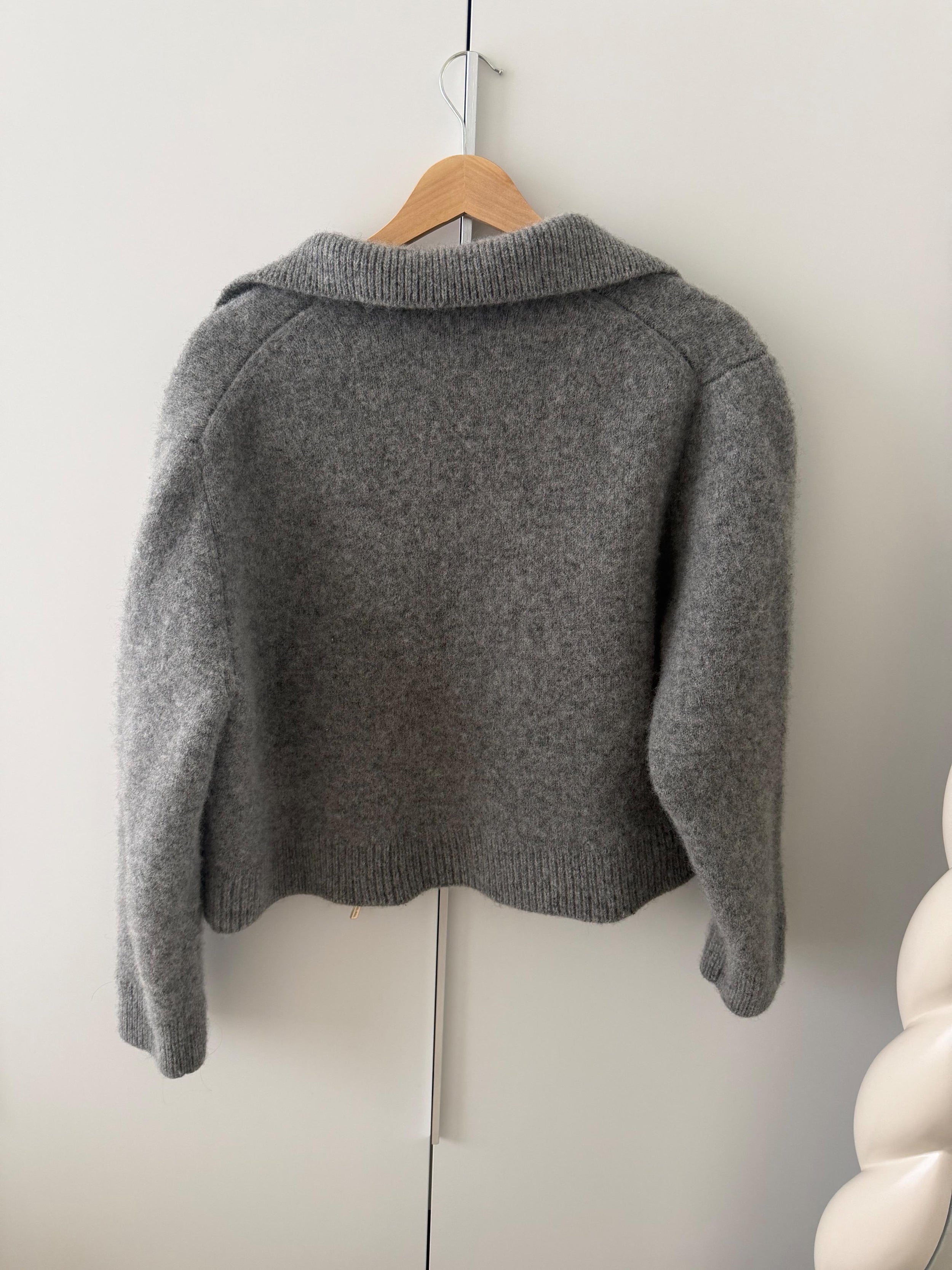 Miu Miu Grey Cashmere Blend Cardigan